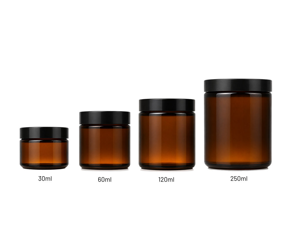 Glazen Pot - Bruin (incl. dop)