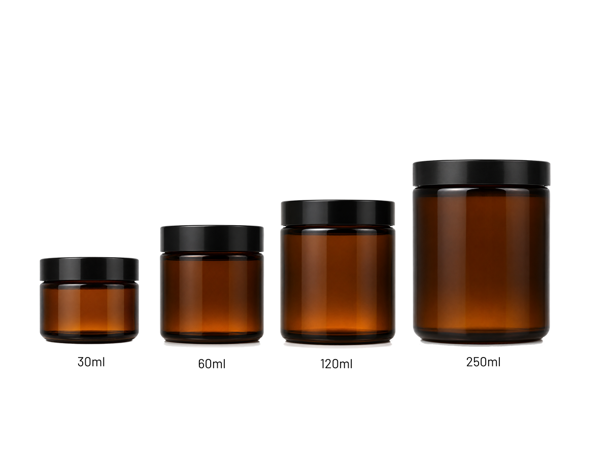 Glazen Pot - Bruin (incl. dop)