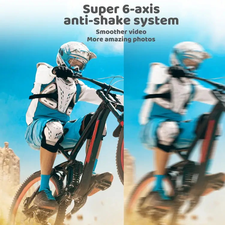 5K/30FPS WIFI HD Anti-Shake Remote Touch Dual-Screen IP68 Waterproof Sports Camera, Style: Camera+128G Card