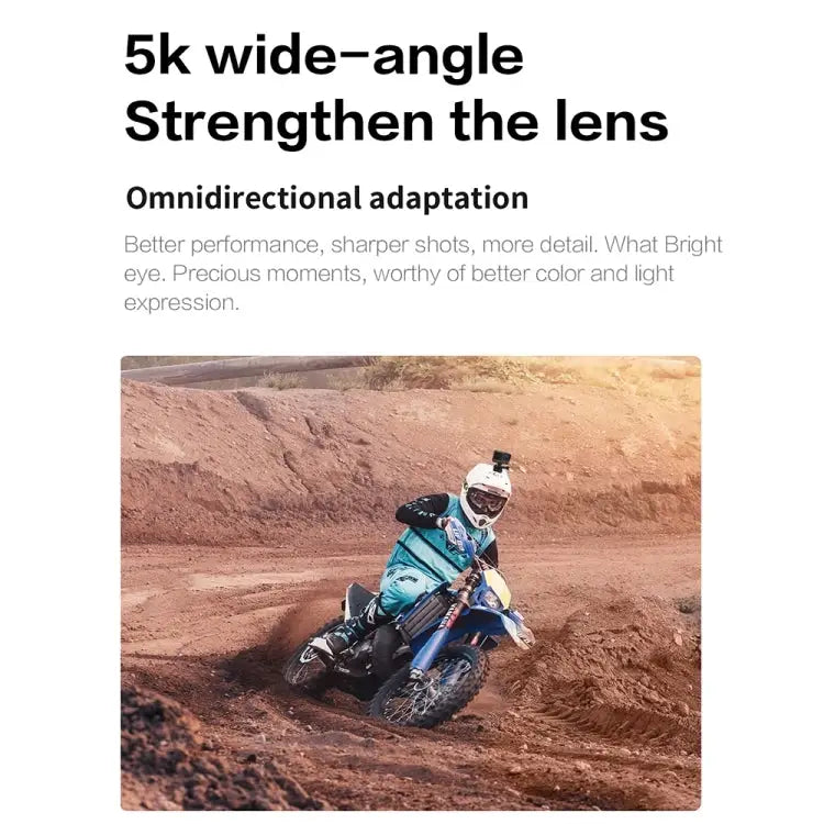 5K/30FPS WIFI HD Anti-Shake Remote Touch Dual-Screen IP68 Waterproof Sports Camera, Style: Camera+128G Card