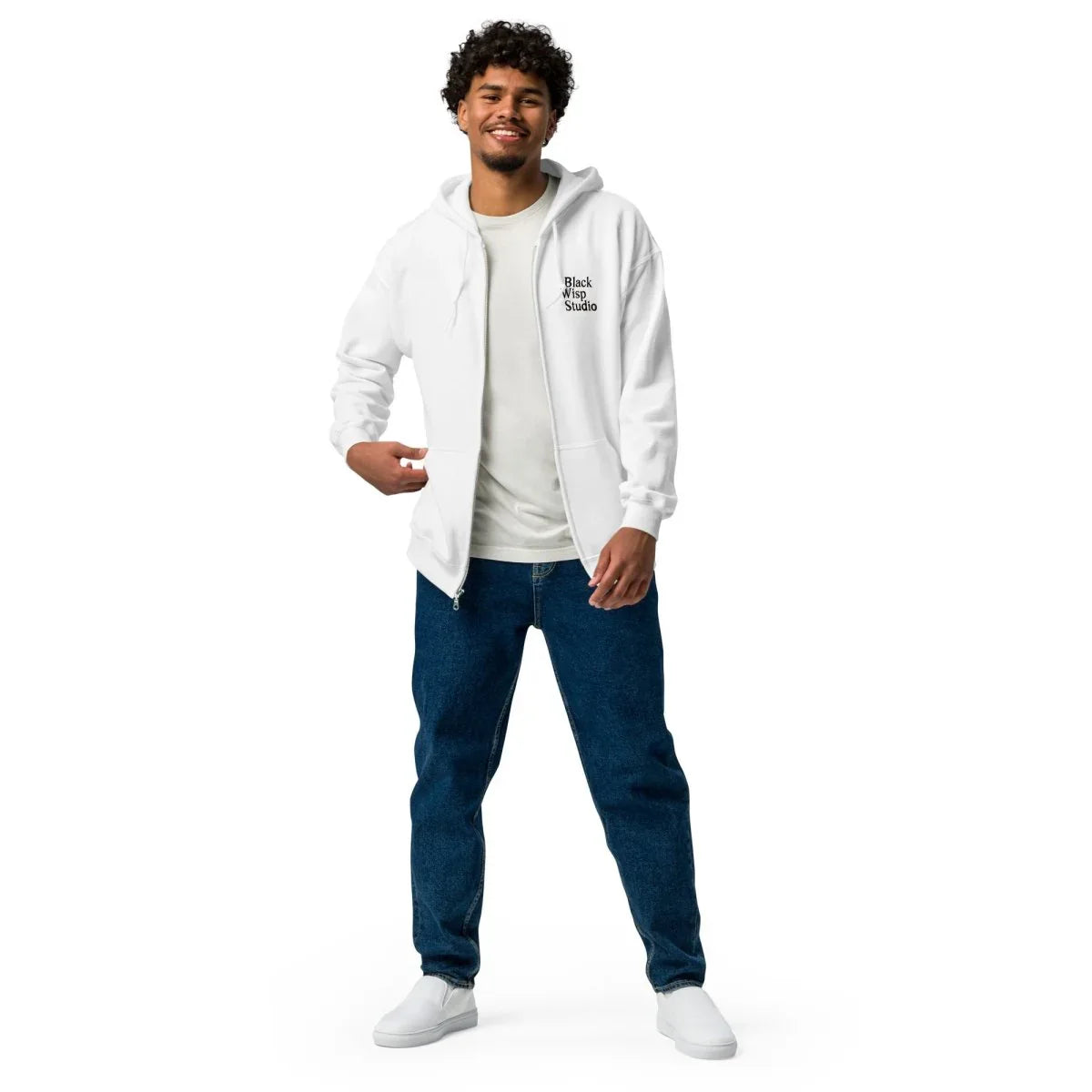 Premium Represent Zip-Hoodie White